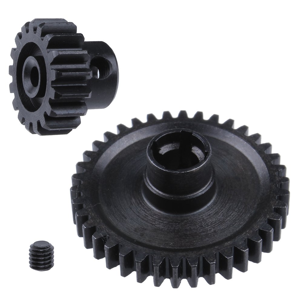 Amazon.com: Hobbypark 1 Set Metal Diff Main Gear 38T & Motor Gear
